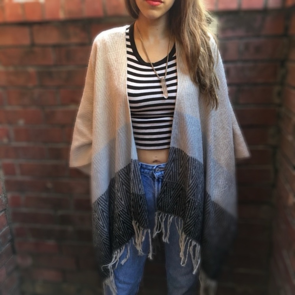 Boho World Market Shawl Festival Poncho